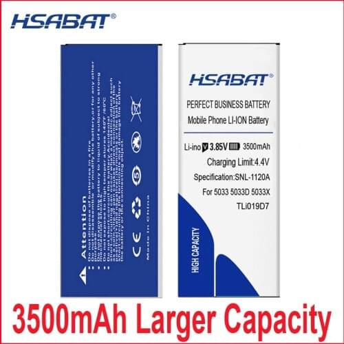 HSABAT 0 Cycle 3500mAh Battery for Alcatel 1 5033 5033D 5033X 5033Y 5033A 5033T 5033J / Telstra Essential Plus 2018 / TCL U3A