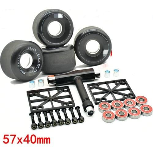 Double Warping Skateboard Accessories Street Wheel Four Wheel Refitting Big And Small Fish Plate Long Plate Soft Wheel Damping