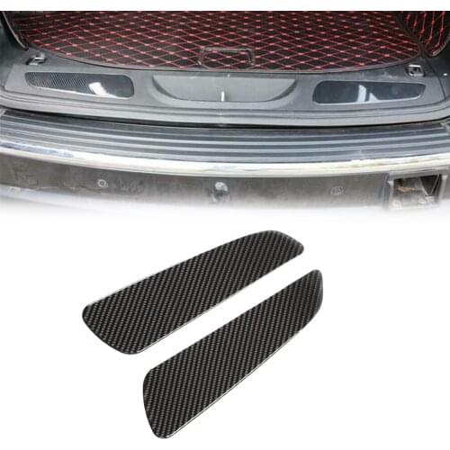 Areyourshop For Grand Cherokee 2011-2019 Real Carbon Fiber Rear Bumper Inner Panel Trim Car Auto Accessories Parts