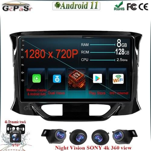 Dual lends 360 camera Android 11 Car Radio For LADA X ray Xray 2015 - 2019 Car Radio Multimedia Video Player Navigation GPS