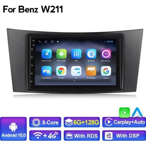 Android 10 DSP RDS Carplay Auto Car Multimedia GPS For Mercedes Benz E Class W211 E200 E220 E240 E270 e280 2002-2008 CLS W219