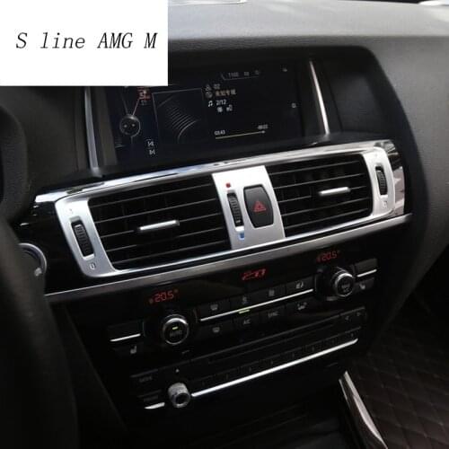 Car styling For BMW X3 X4 F25 F26 Warning Sign Air Conditioner Vent Outlet Cover Sticker Decorative interior auto Accessories