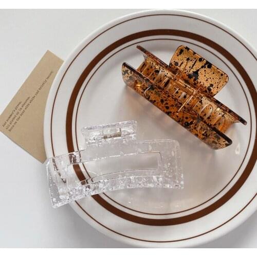 Large Accetate Leopard Print Acrylic Hairpins Hair Clip Crab Hair Claws For Women Girl Hair Accessories Headdress Party Gifts