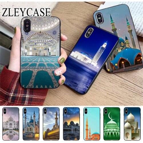 Arabic Muslim mosque building Pattern Soft Phone Case For iphone x xs xr xsmax 11 pro max 5s SE 6splus 7 8plus 12mini cover