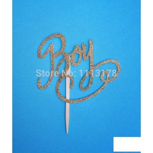 Cheap BOY Baby Shower Treat Picks / Cupcake Toppers Baby Shower/Gender Reveal cupcake decor toppers