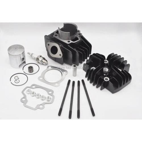 Cylinder Head Piston Ring Gasket Spark Plug Kit For Yamaha Pw50 Pw 50 44mm Big Bore Pw60 60cc Qt60 Dirt Moto Bike Motocross