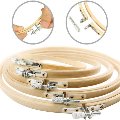 Nonvor Hand Sewing Tools 12 Size 8-40CM Bamboo Frame Embroidery Hoop Ring DIY Needlecraft Cross Stitch Machine Round Loop