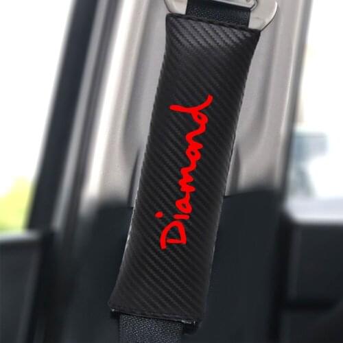 2pcs PU Fashion Diamond Car Seat belt shoulder Pads Car Seat Belt Cover Reflective For All Cars Auto Accessories Car-Styling