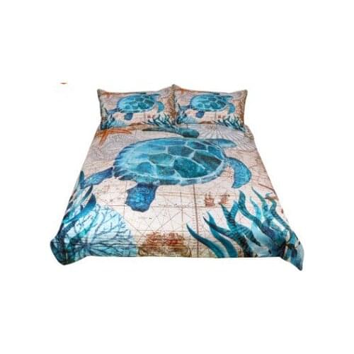 Octopus Sea Turtle Bedding set duvet cover sets doona quilt covers pillowcase Whale Super King Queen size full twin double 3PCS