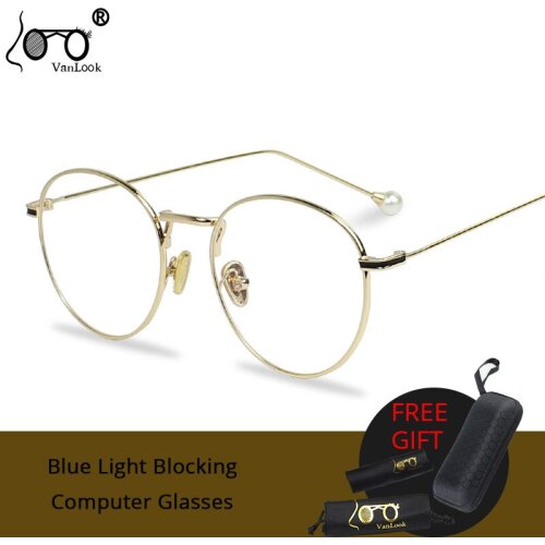 Round Computer Glasses Anti Blue Ray Transparent Women Men Gaming Eyeglasses Circle Spectacles Optical Frame Lentes Opticos