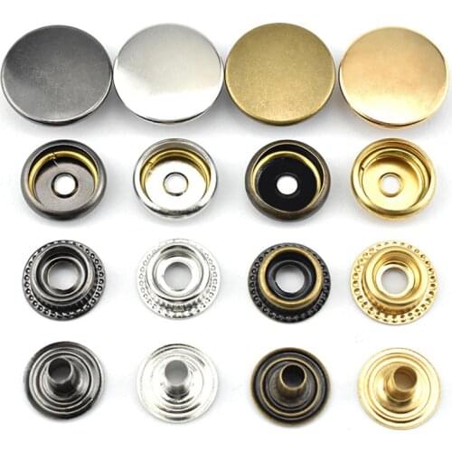 Round Buttons High-End Down Jacket Buttons Metal Snap Button Metal Prong Snap Buttons Bag Clothes Jacket Repair Rivet DIY Tools