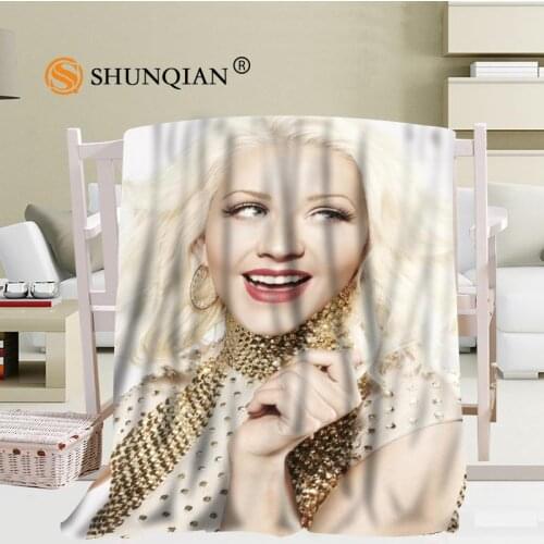 Custom Christina Aguilera Blanket Office Sofa Blanket Portable Soft Blanket Bed Plane Travel Adult Home Blanket