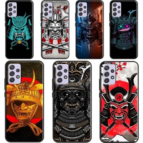 Oni Samurai Mask Case For Samsung A32 A52 A72 A42 A12 A21S A20e A11 A31 A51 A71 A02 A20 A30 S A40 A50 A70