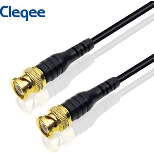 Cleqee P1062 1M Pure Copper BNC-BNC Test Lead Oscilloscope Test Probe wire Gold plating BNC Connector Cable 500V 5A