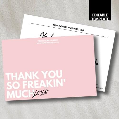 Thank You For Your Purchase Cards Custom Small Business Thank You Cards Personalised Thank You Business Cards Business Cards