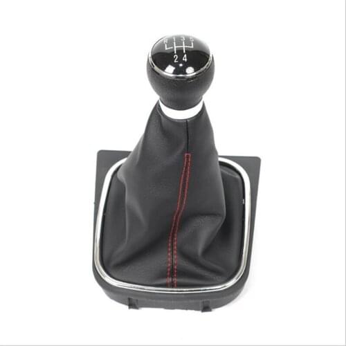 New 5/6 Speed Gear Shift Knob With Leather Boot for Volkswagen Golf 5 Mk5 2004 2005 2006 2007 2008 2009 Jetta 5 Mk5 2006-2011