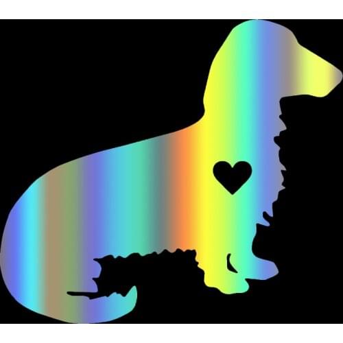 S51132 Various Sizes/Colors Car Stickers Vinyl Decal Dachshund Dog Motorcycle Decorative Accessories Waterproof