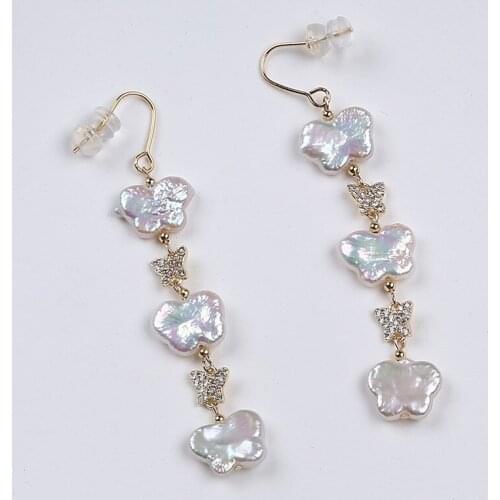 Fashion Popular Design Butterfly Shape Pendant Earring Chain Earring For women Jewelry