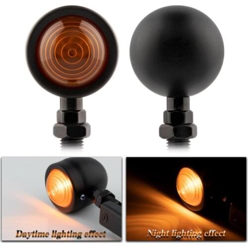 Motorcycle Signal Lamp A Pair Of Retro Motorcycle Accessories Old School Single Lights Line Mini Front Turn Signal For Harley
