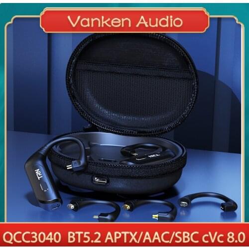 TRN BT20sPro Wireless HiFi Bluetooth 5.0 0.75mm 0.78mm 2PIN MMCX Connector Replaceable Ear Hook For Earphone With Cable