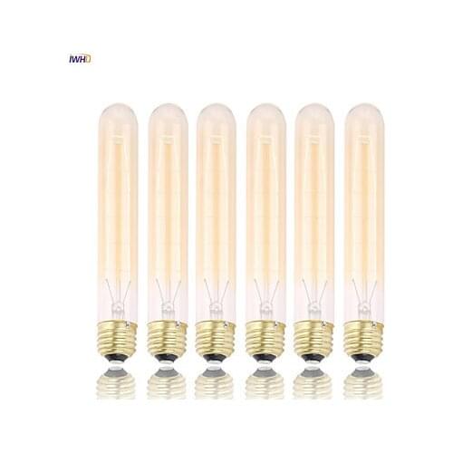 IWHD Ampoule Vintage Bulb Retro Incandescent Lamp E27 T185 t10 t225 T30 Edison Light Bulb Lamp Home Decoration