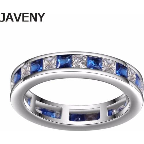 925 Sterling Silver Blue CZ Cubic Zirconia Ladies Womens Girls Bridal Wedding Engagement Rings Mothers Christmas Birthday Gifts