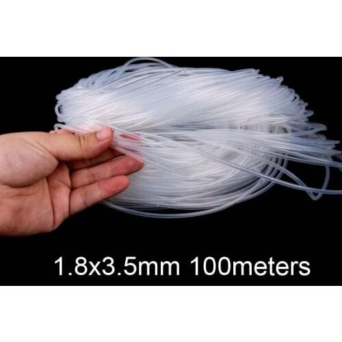 1.8x3.5mm 100 meter 1.8 Transparent silica gel tube food grade silicone tube lucency silicon hose FDA tasteless capillary tubing