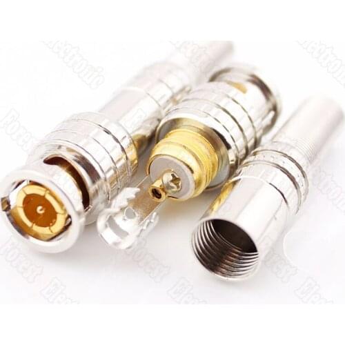 10pcs/lot For Canare BNC Connector Cable TV Connector Gilded Increase Connector 75-5 Feed Welding