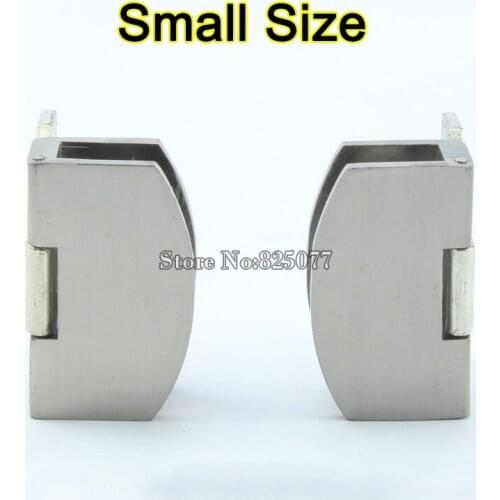 Small Size Glass Door Hinges Zinc Alloy Glass Hinge Brushed Hinge Apply Glass Thickness 5-8mm Hardware Wholesale KF802