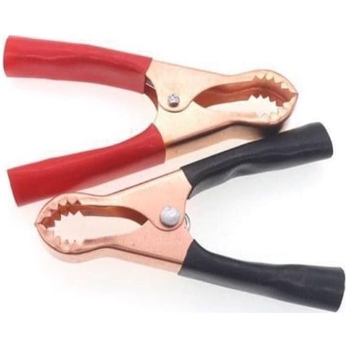 2Pcs 50A Red + Black 80mm Crocodile Car Caravan Van Battery Test Lead Clips Best Promotion Alligator Clips Connector Plug Power