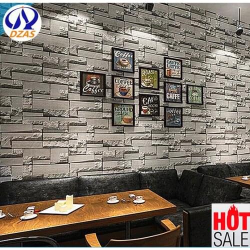 2018 Hair Salon brick Wall Salon 3D solid brick background wall brick retro fashion clothes AS-CX barber shop Wallpaper