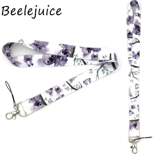24pcs Koala bear Mobile phone lanyard For keys ID Card Pass Gym USB badge holder DIY Hang Rope Tags Strap Neck Lanyards