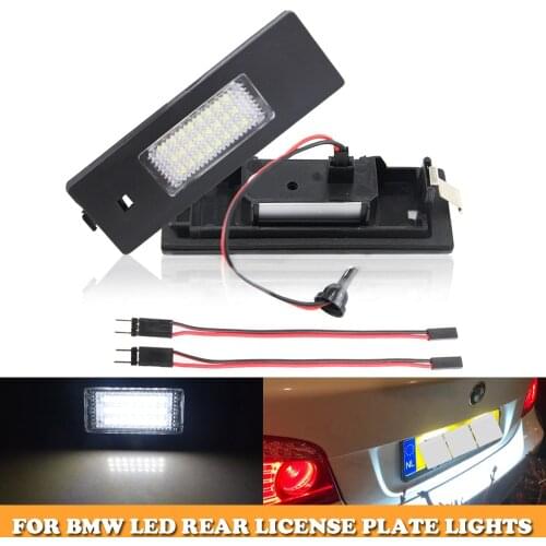 24LED Canbus No Error LED WHITE rear license plate light for BMW i3 X2 Z4 E86 E89 F21 F20 F13 F12 F06 E87 E81 E64 E63 Gran Coupe