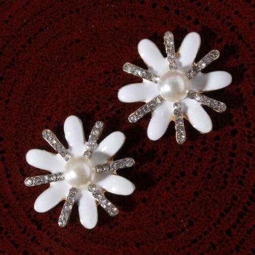 30Pcs 24mm Rhinestone Button Embellishment Silver Crystals Buttons DIY Hair Accessories for Shoes Garment Decoration