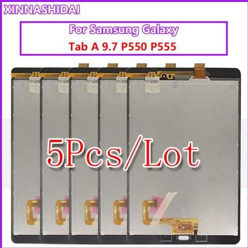 5PCS/LCD For Samsung Galaxy Tab A SM-P550 P550 SM-P555 P555 Display Sensor Glass Touch Panel Digitizer Assembly Touch Screen