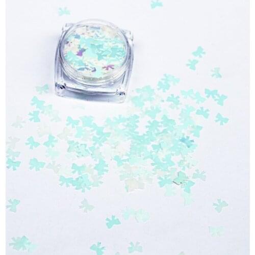 500g*YJ5.Bowknot Sequins For Manicure Paillette Nail Art Accessories Pink/Yellow Pearl Iridescence Flake For Decor Nail Material