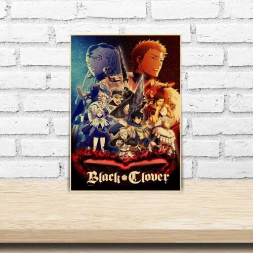 5D DIamond Painting Full Drill Square Black Clover Poster Cross Stitch Diamond Embroidery Anime Rhinestones Pictures Beadwork