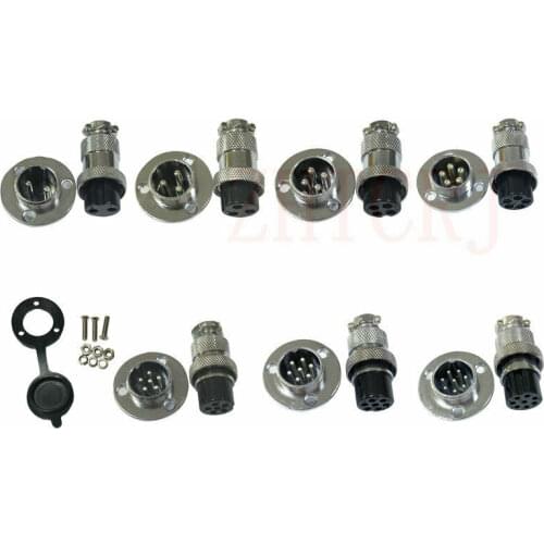 5 SET GX20 Aviation Plug & Socket Circular Multipole 2-12PIN CONNECTOR New