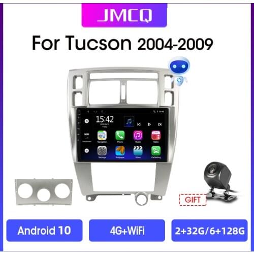 JMCQ 2 Din Android 10 Car Radio Multimedia Video Player For Hyundai Tucson 2004-2009 Navigation GPS stereo receiver Head carplay