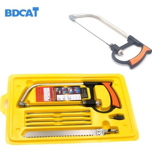 BDCAT New 8 in 1 Mental Mini Saw Hacksaw DIY Hand Saw for Wood Woodworking Saws Set