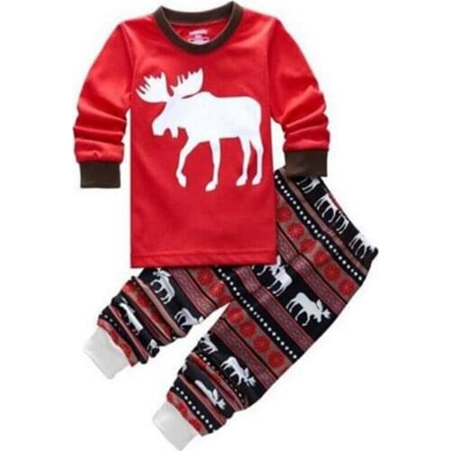 Childrens Clothing Set Kids Christmas Pajama Set Cartoon Boys Girls Sleepwear 2-7Years Kids Pyjamas Infant Baby Boy Pijama Suit
