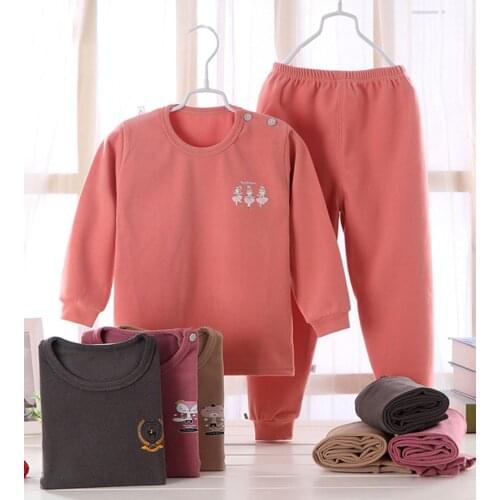 Childrens thermal underwear pajamas set autumn and winter thick long trousers home service childrens clothing WT105