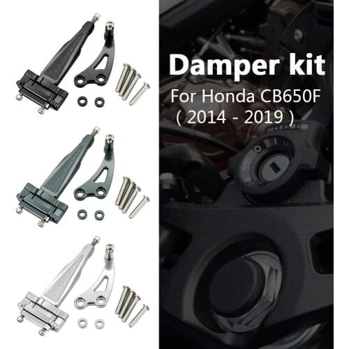 For Honda CB650F 2014 - 2019 CNC Steering Damper Stabilizer Bracket Mounting Holder Set Aluminum Motorcycle Parts Accessories