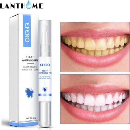EFERO Teeth Whitening Pen Cleaning Serum Remove Plaque Stains Dental Tools White Teeth Oral Hygiene Tooth Whitening Pen Dentes