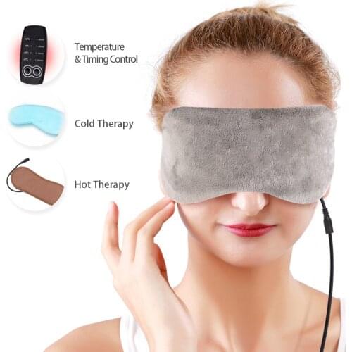 USB Eye Mask Heated Gel Eyes Mask Ice Pack Hot Steam Eye Care Tool Eliminate Dark Circles Hot Cold Therapy Relief Tired Eyes