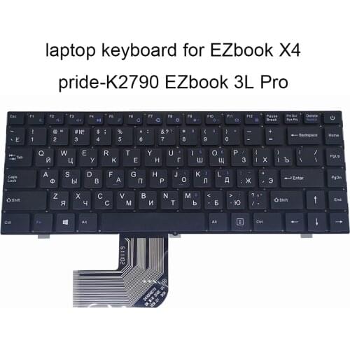 RU US laptop keyboard for EZbook X4 3L Pro PRIDE-K2790 343000075 DK-Mini 300E keyboards Russian English Black Empty 2 needles
