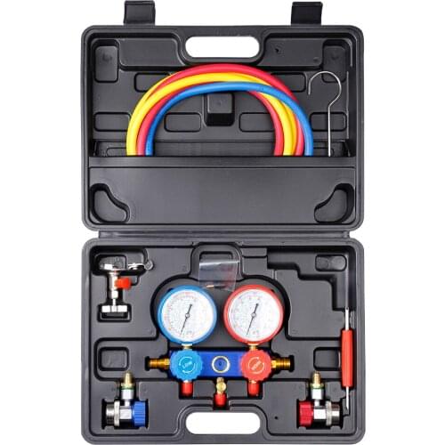 Air Conditioner Refrigeration Kit HVA/C Manifold Gauge Set R22 R134a 410a Kit