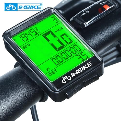 INBIKE 2.1inch Bike Wireless Computer Rainproof Multifunction Riding Bicycle Odometer Cycling Speedometer Stopwatch Backlight