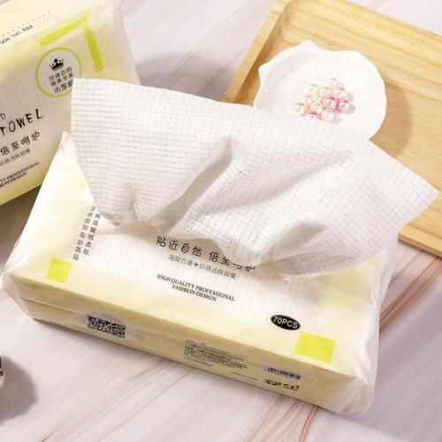 Beauty Tools 70 Sheets Disposable Pure Cotton Face Cleansing Wipes Tissue Makeup Remover Cleaning Tools Skin Friendly