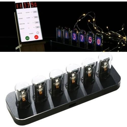 Creative Vintage Retro Table Clock RGB Analog Nixie Tube Clock Used As a Clock Ornament in the Bedroom and Living Room